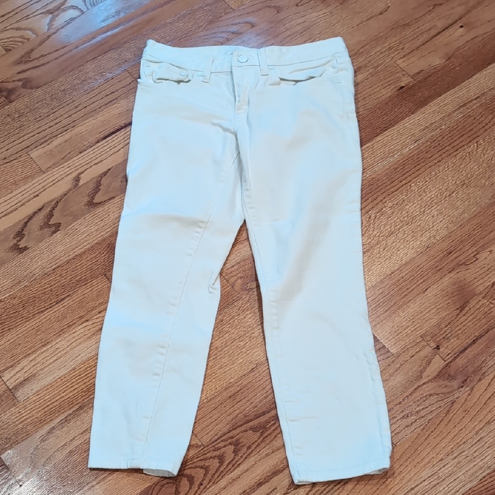 Tory Burch White Alexa Cropped Skinny Jean